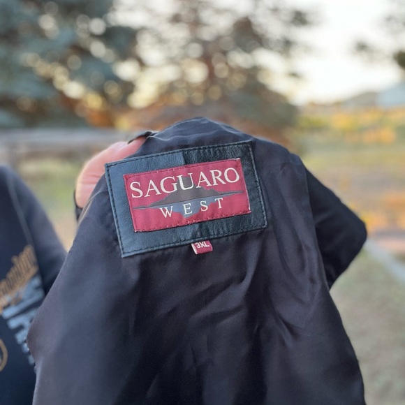 Vintage 100% Leather Biker Snap Front Motorcycle Vest Size 3XL - Picture 7 of 8